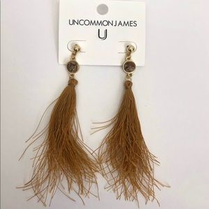UNCOMMON JAMES – Strawberry Fields Earrings, Mustard brown/coffee shade